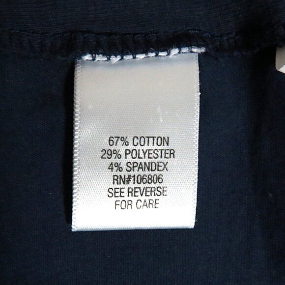 Croft & Barrow Navy Button-Front Roll-Tab Sleeve Shirt Size 1X - Picture 7 of 8